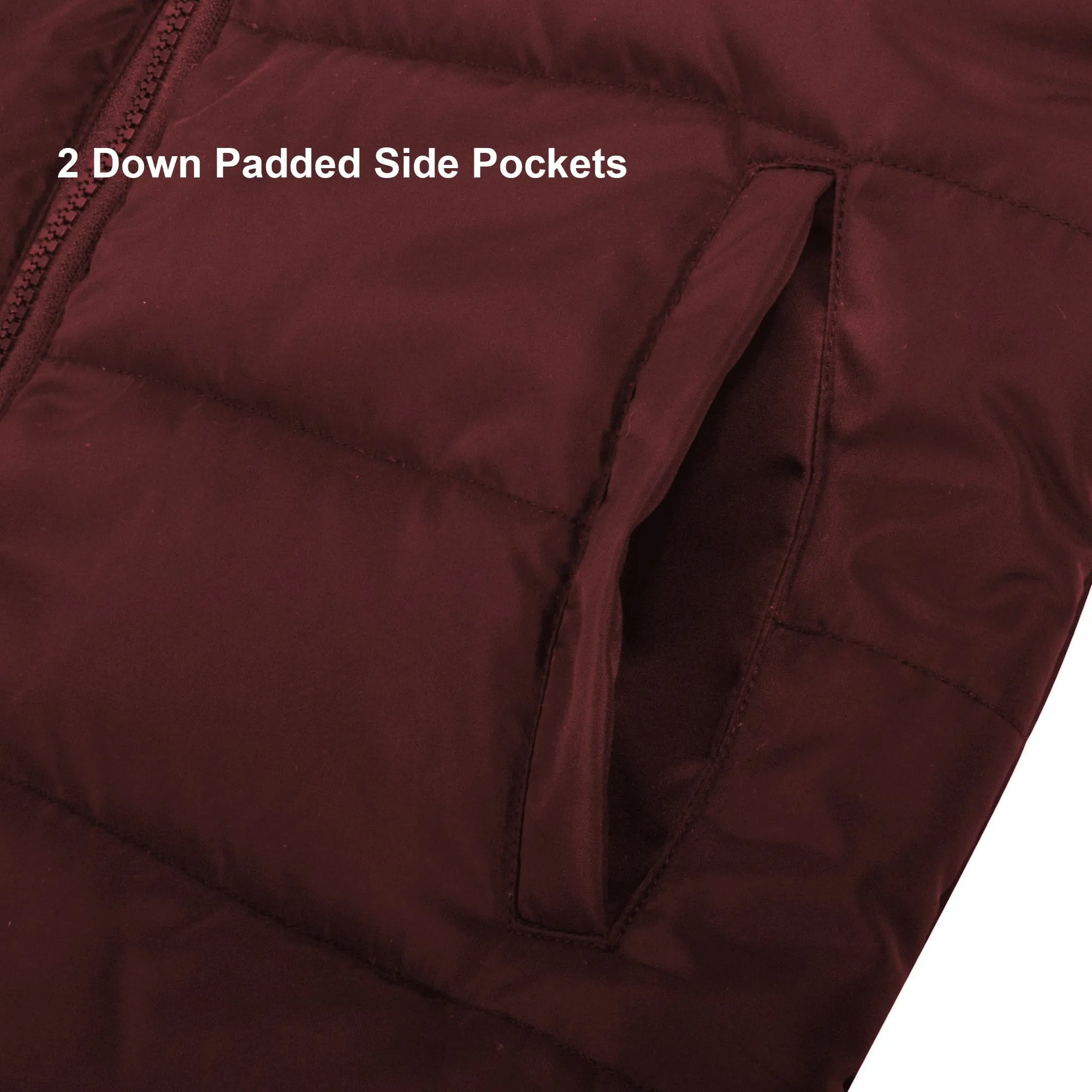 Women's Hooded Puffer Winter Coat - 3 Colors