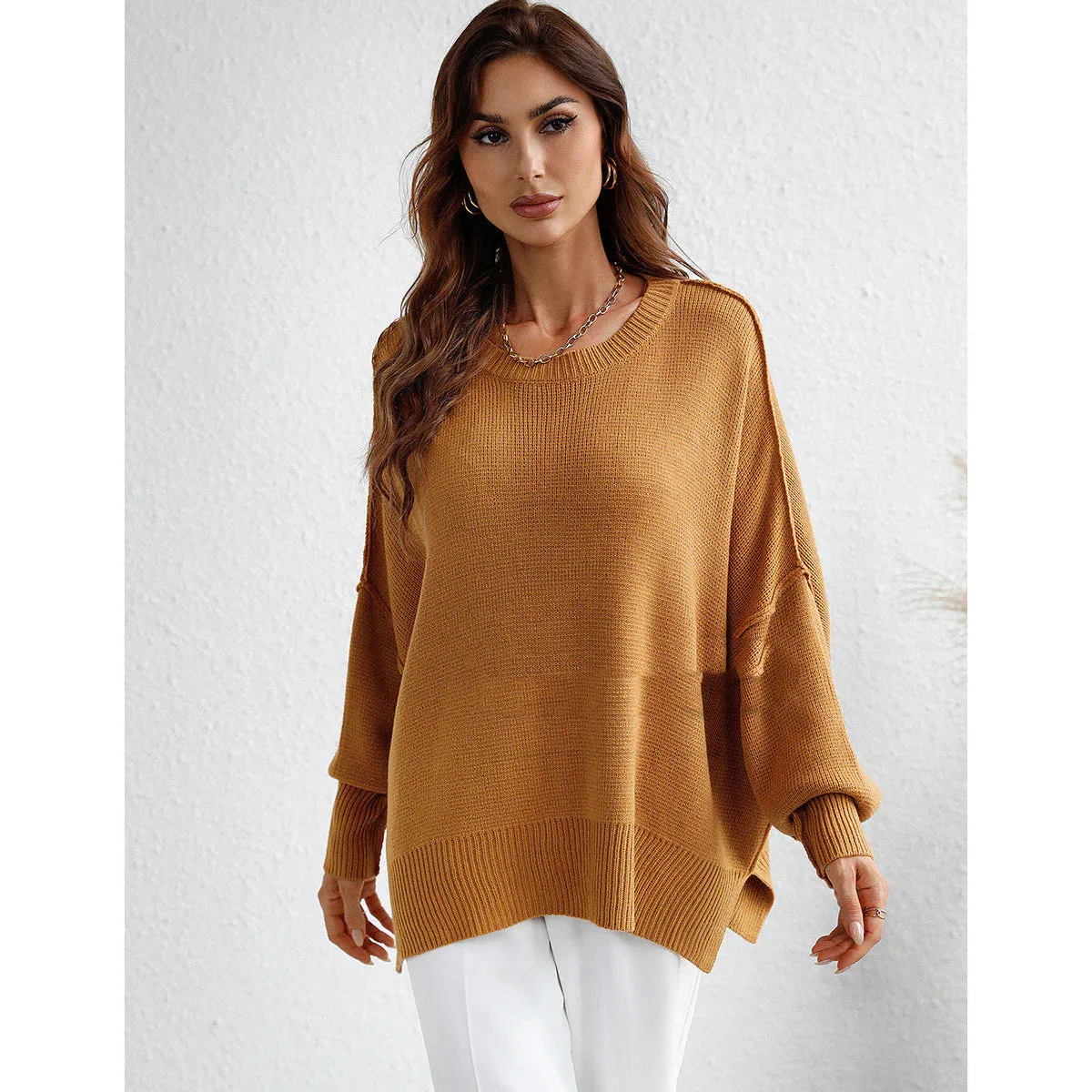 Women's Long Sleeve Crew Neck Sweater