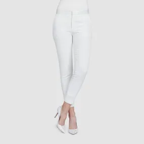 Women's White Tuxedo Pants