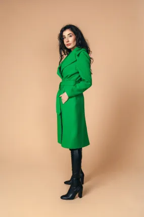 “Zahira“ - Emerald green wool coat