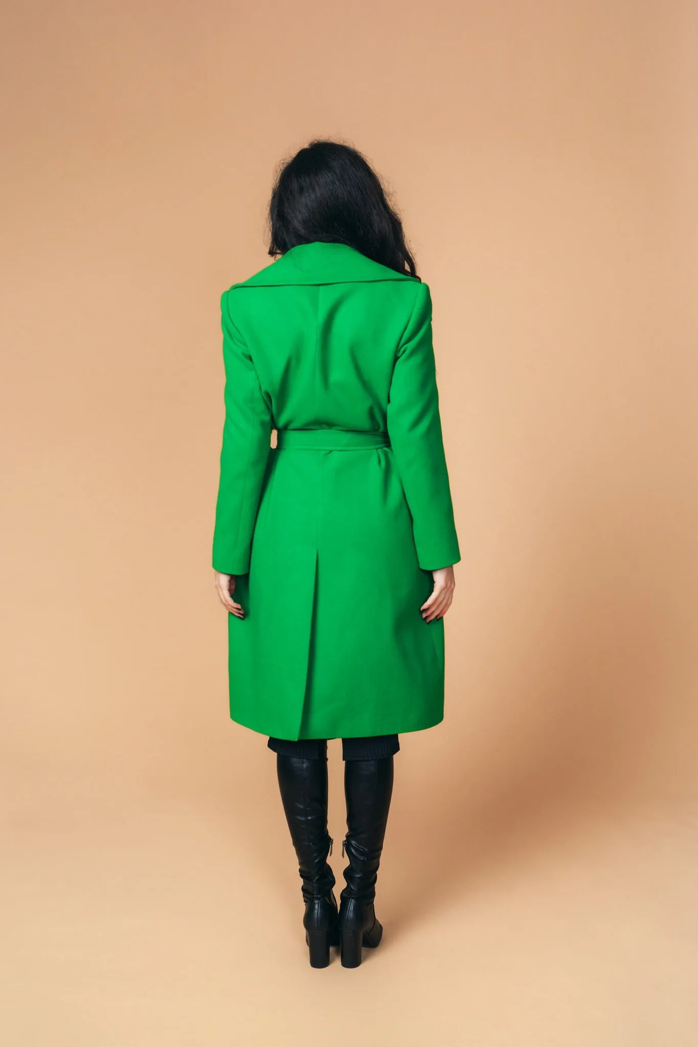 “Zahira“ - Emerald green wool coat