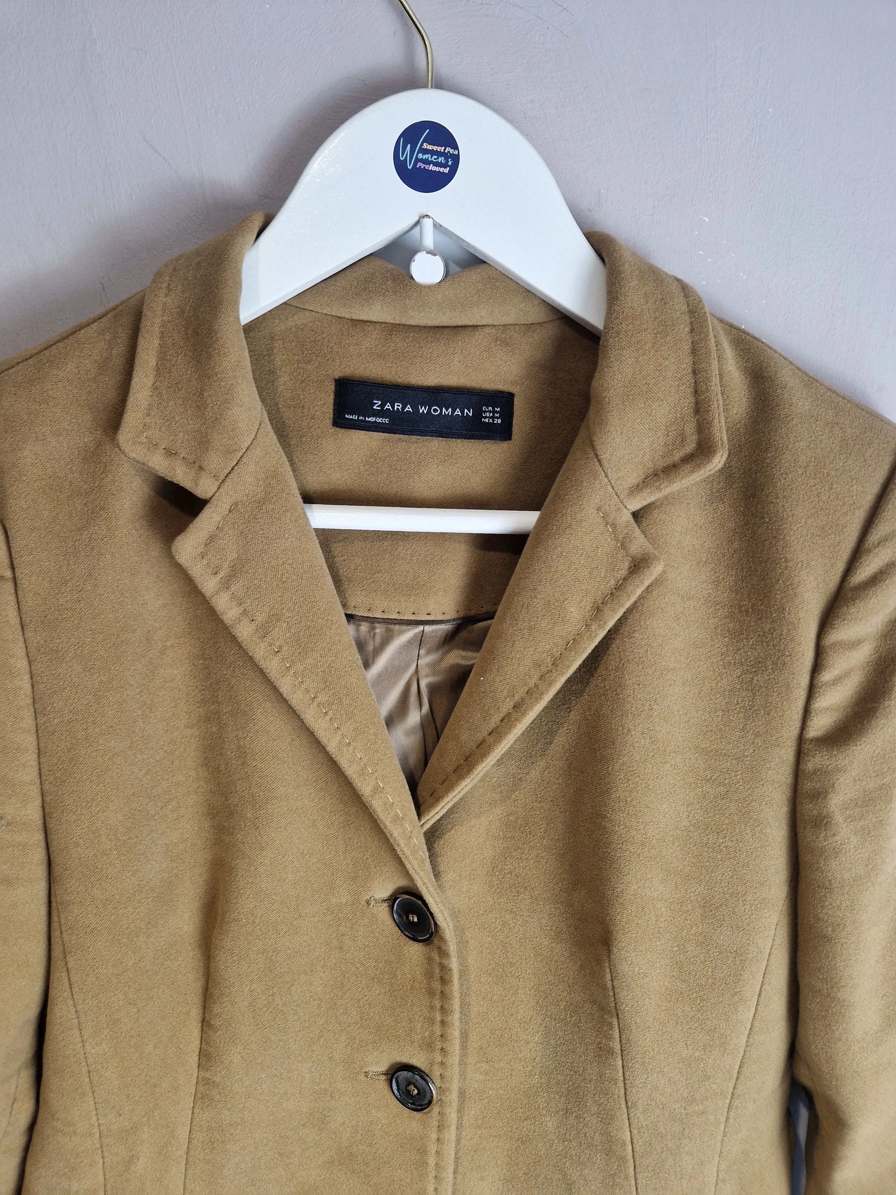 Zara camel  coat - medium